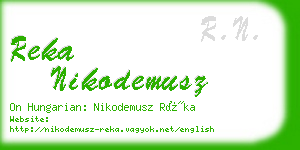 reka nikodemusz business card